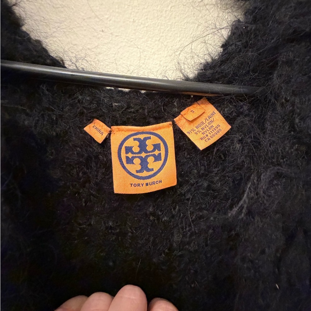Authentic Tory Burch Black Textured Layering Vest small - Picture 3 of 10